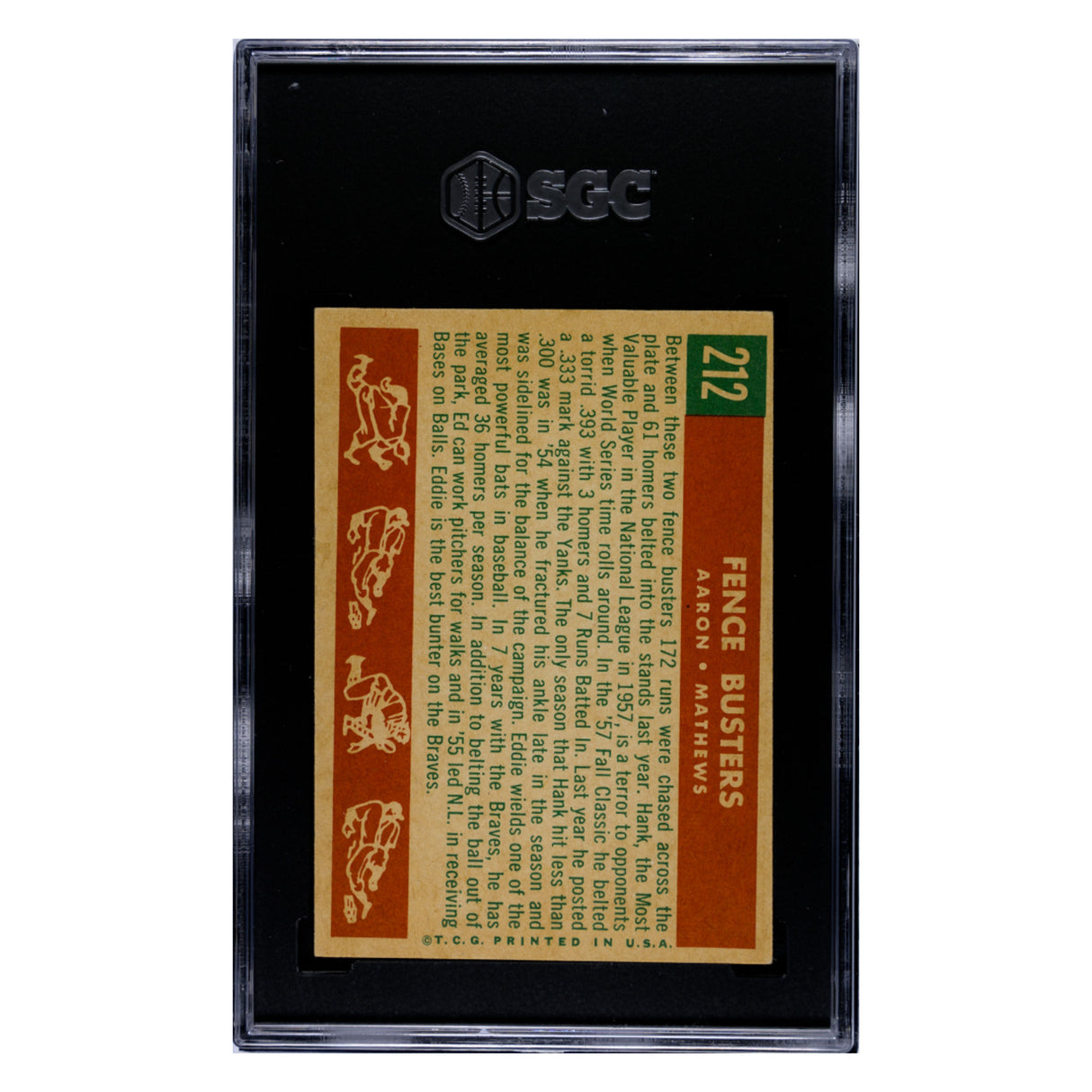 Fence Busters SGC 5 1959 Topps Card #212