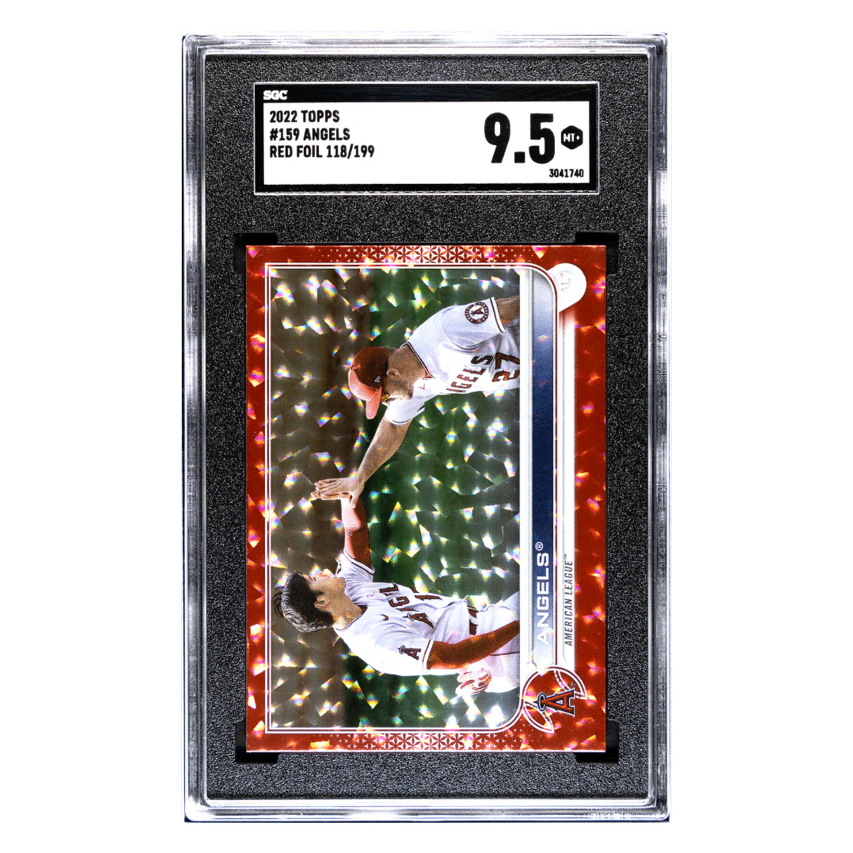 Los Angeles Angels SGC 9.5 2022 Topps Red Foil #d/ 199 Card #159