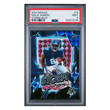 Malik Nabers PSA 9 2024 Panini Mosaic Storm Blue Rookie RC #d/ 99 Card #12