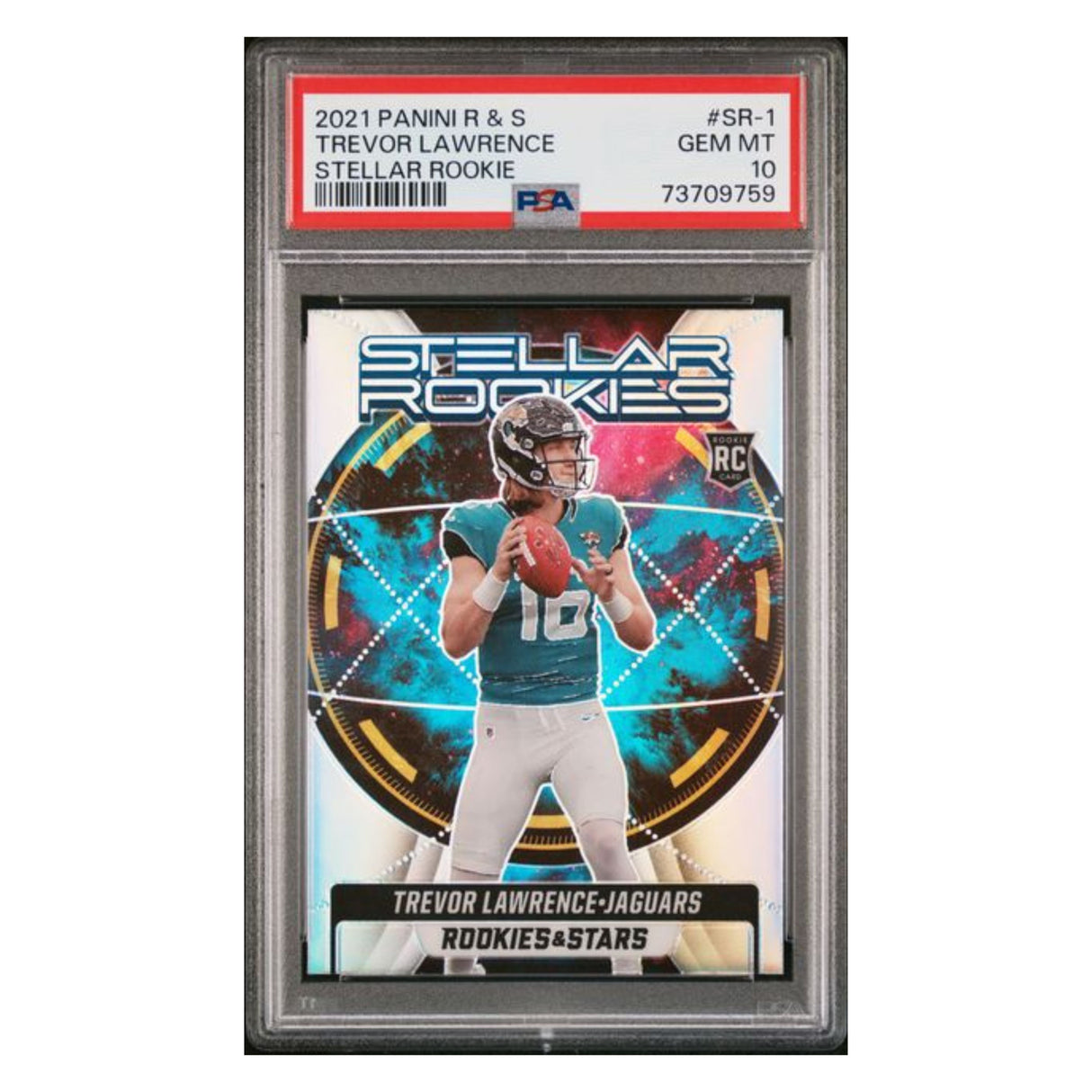 Trevor Lawrence PSA 10 2021 Panini Rookies & Stars Stellar Rookie Card #SR-1