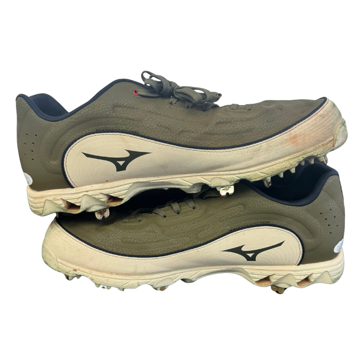 Alec Burleson St Louis Cardinals Autographed 2025 Game Used Military Appreciation Weekend Cleats w/ Inscription - JSA COA