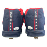 Alec Burleson St Louis Cardinals Autographed 2025 Game Used 4th of July Cleats w/ Inscription - JSA COA