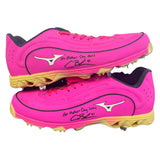 Alec Burleson St Louis Cardinals Autographed 2025 Game Used Mothers Day Cleats w/ Inscription - JSA COA
