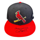 Alec Burleson St Louis Cardinals Autographed 2025 Game Used Bird on Bat Hat w/ Inscription - JSA COA