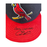 Alec Burleson St Louis Cardinals Autographed 2025 Game Used Bird on Bat Hat w/ Inscription - JSA COA