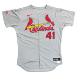 Alec Burleson St Louis Cardinals Autographed 2025 Game Used Away Jersey w/ Inscription - JSA COA