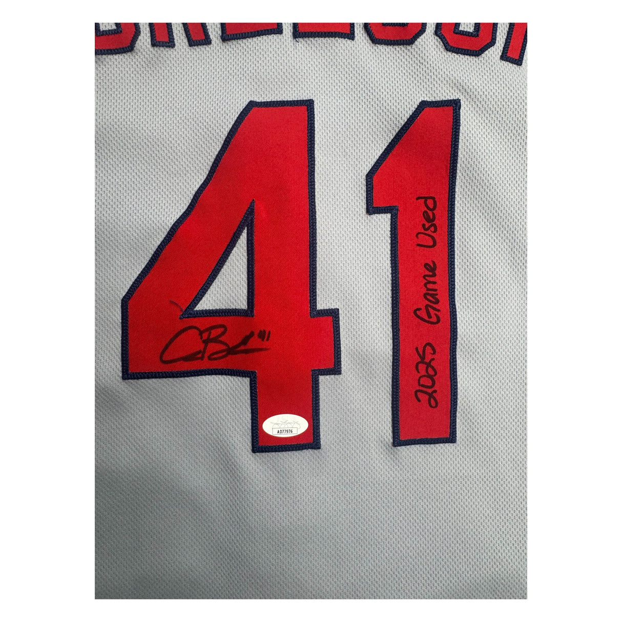Alec Burleson St Louis Cardinals Autographed 2025 Game Used Away Jersey w/ Inscription - JSA COA