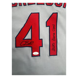 Alec Burleson St Louis Cardinals Autographed 2025 Game Used Away Jersey w/ Inscription - JSA COA