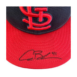 Alec Burleson St Louis Cardinals Autographed 2Tone STL Hat w/ Inscription - JSA COA