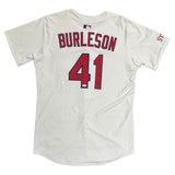 Alec Burleson St Louis Cardinals Autographed 2025 Game Used Home Jersey w/ Inscription - JSA COA