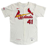 Alec Burleson St Louis Cardinals Autographed 2025 Game Used Home Jersey w/ Inscription - JSA COA
