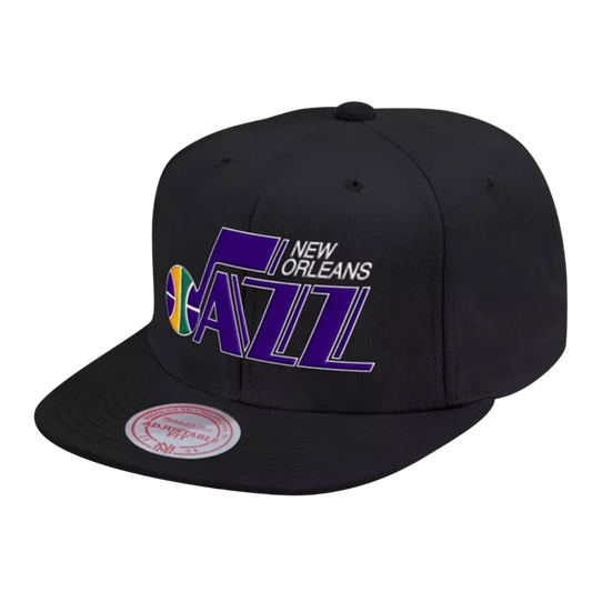 New Orleans Jazz Mitchell and Ness Core Basic Snapback Hat