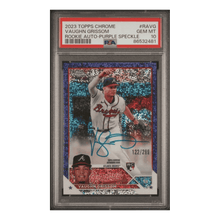 Vaughn Grissom PSA 10 2023 Topps Chrome Rookie Auto Purple Speckle #d /299 Card #RAVG