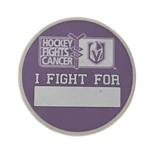 Vegas Golden Knights Hockey Fights Cancer Logo Puck