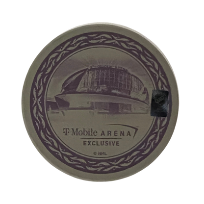 Vegas Golden Knights Hockey Fights Cancer Logo Puck