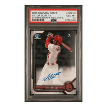Victor Scott II PSA 10 2022 Bowman Chrome Draft Prospect Autograph Rookie RC Card #CDAVS