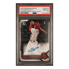 Victor Scott II PSA 10 2022 Bowman Chrome Draft Prospect Autograph Rookie RC Card #CDAVS