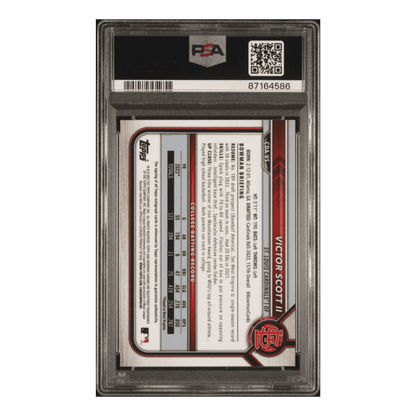 Victor Scott II PSA 10 2022 Bowman Chrome Draft Prospect Autograph Rookie RC Card #CDAVS