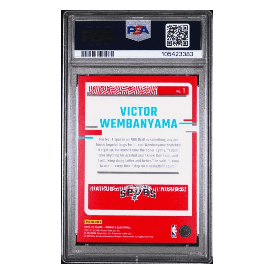 Victor Wembanyama PSA 9 2023 Panini Donruss The Rookies Card #1