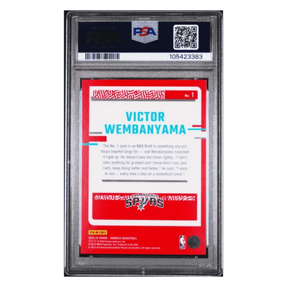 Victor Wembanyama PSA 9 2023 Panini Donruss The Rookies Card #1