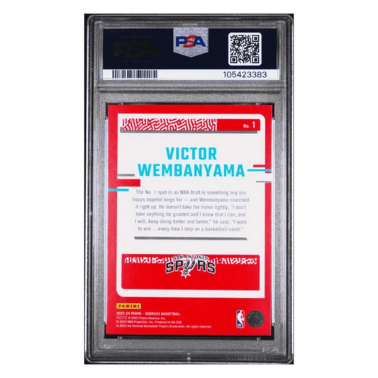 Victor Wembanyama PSA 9 2023 Panini Donruss The Rookies Card #1