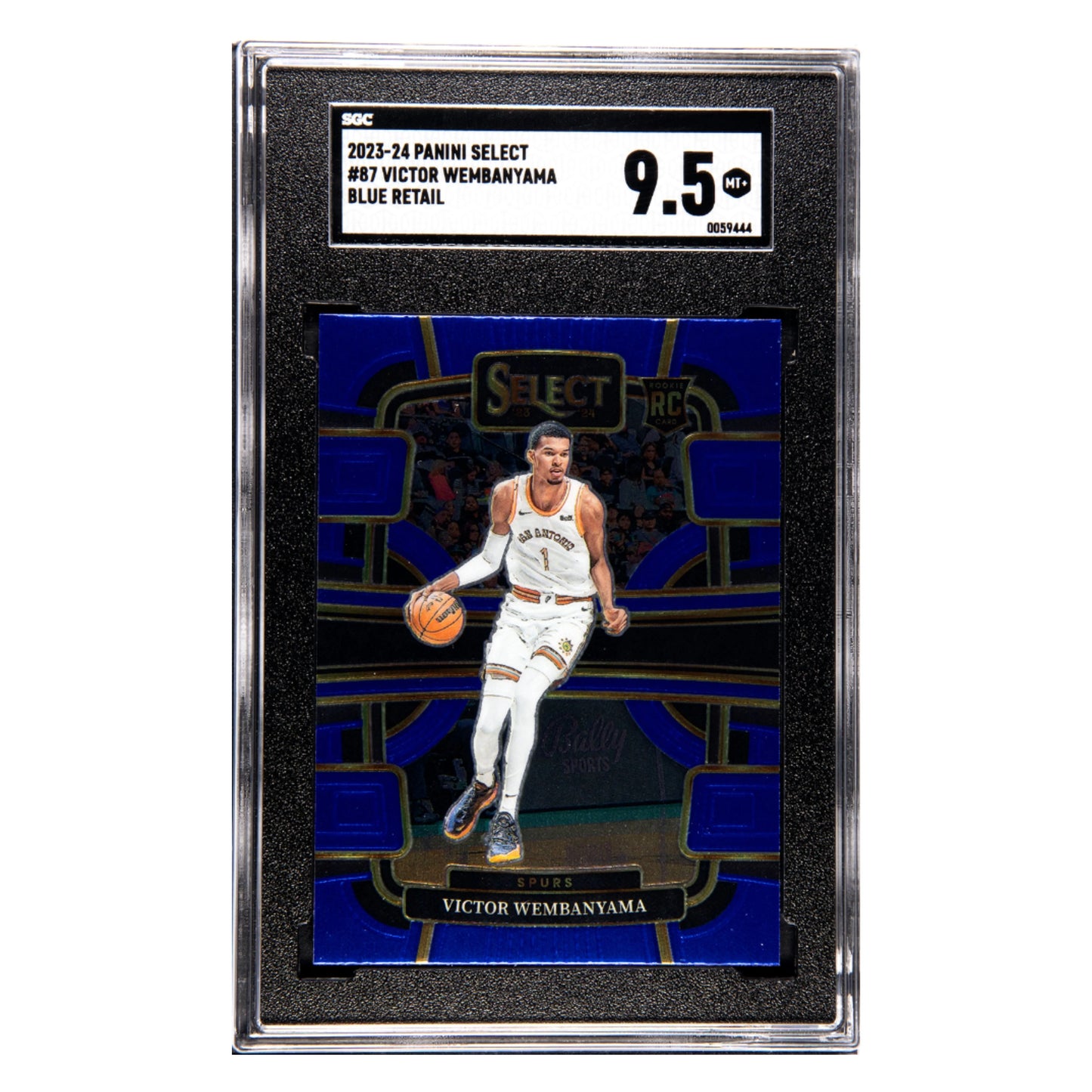 Victor Wembanyama SGC 9.5 2023-24 Panini Select Blue Retail Rookie RC Card #87