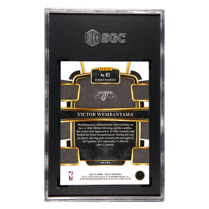 Victor Wembanyama SGC 9.5 2023-24 Panini Select Blue Retail Rookie RC Card #87