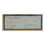 Vince Lombardi Custom Framed Autographed Green Bay Packers 1959 Rental Car Check #1005 & Photo