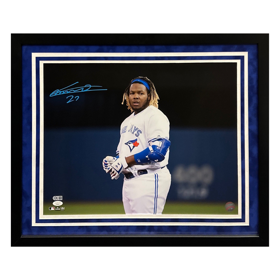 Vladimir Guerrero Jr. Toronto Blue Jays Autographed Framed 16x20 - JSA COA