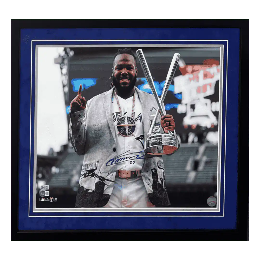 Vladimir Guerrero Jr Toronto Blue Jays Autographed Framed 16x20 Photo - Beckett COA
