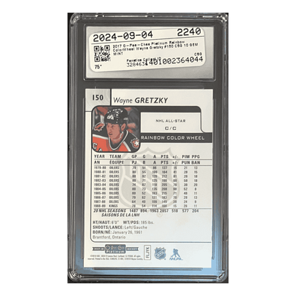 Wayne Gretzky CSG 10 2017-18 O-Pee-Chee Platinum Rainbow Color Wheel Card #150