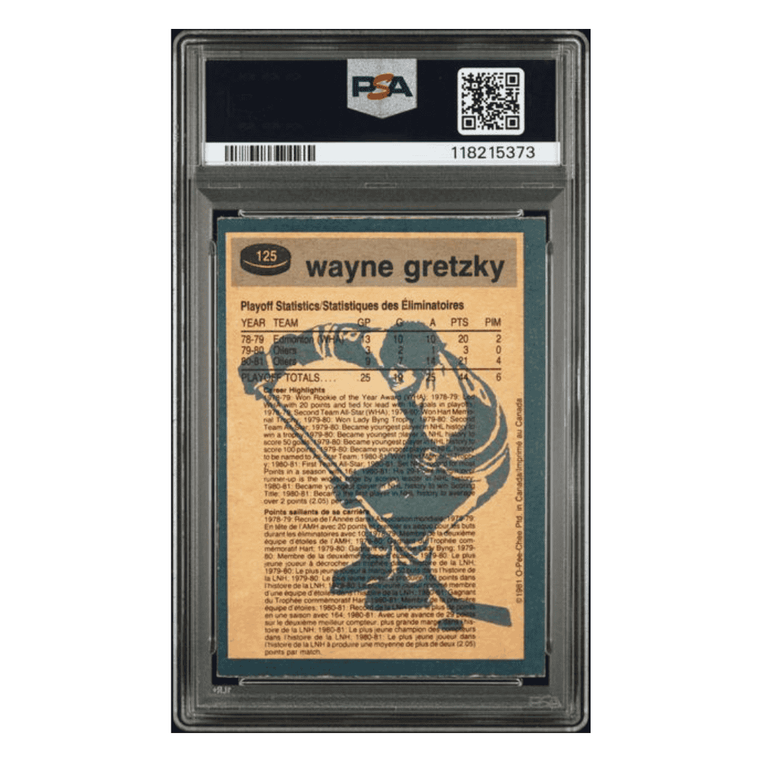 Wayne Gretzky PSA 6 1981 O Pee Chee Card #125