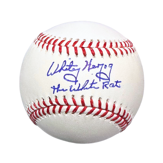 Whitey Herzog St Louis Cardinals Autographed Baseball w/ "The White Rat" Inscription - JSA COA