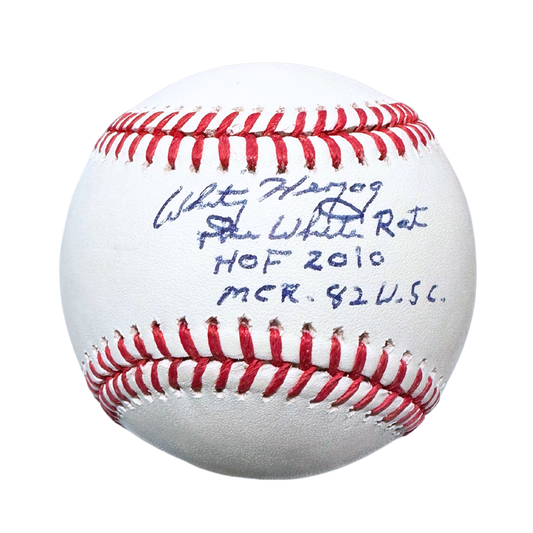 Whitey Herzog St Louis Cardinals Autographed Baseball with 3 Inscriptions - JSA COA