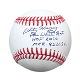 Whitey Herzog St Louis Cardinals Autographed Baseball with 3 Inscriptions - JSA COA