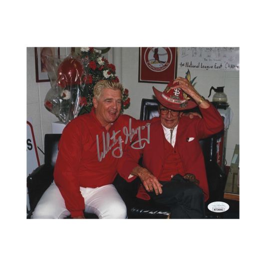 Whitey Herzog St Louis Cardinals Autographed Busch 8x10 Photo - JSA COA
