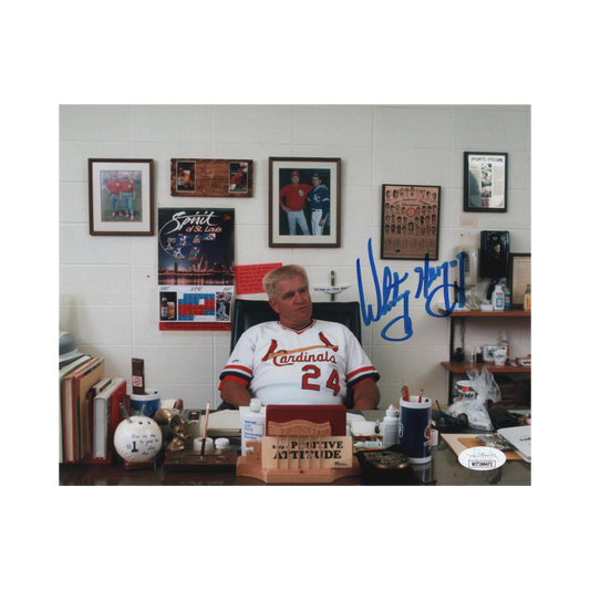 Whitey Herzog St Louis Cardinals Autographed Desk 8x10 Photo - JSA COA
