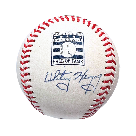Whitey Herzog St Louis Cardinals Autographed Hall of Fame Logo Baseball - JSA COA