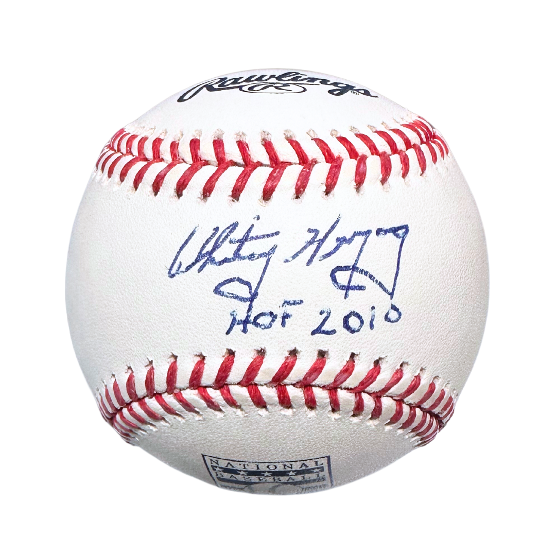 Whitey Herzog St Louis Cardinals Autographed Hall of Fame Logo Baseball with "HOF 2010" Inscription (SS) - JSA COA