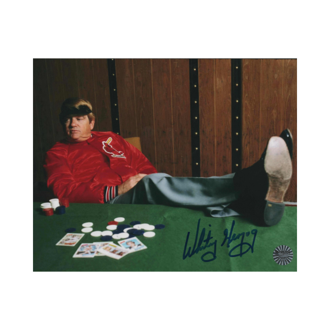 Whitey Herzog St Louis Cardinals Autographed Poker 8x10 Photo - Fan Cave COA