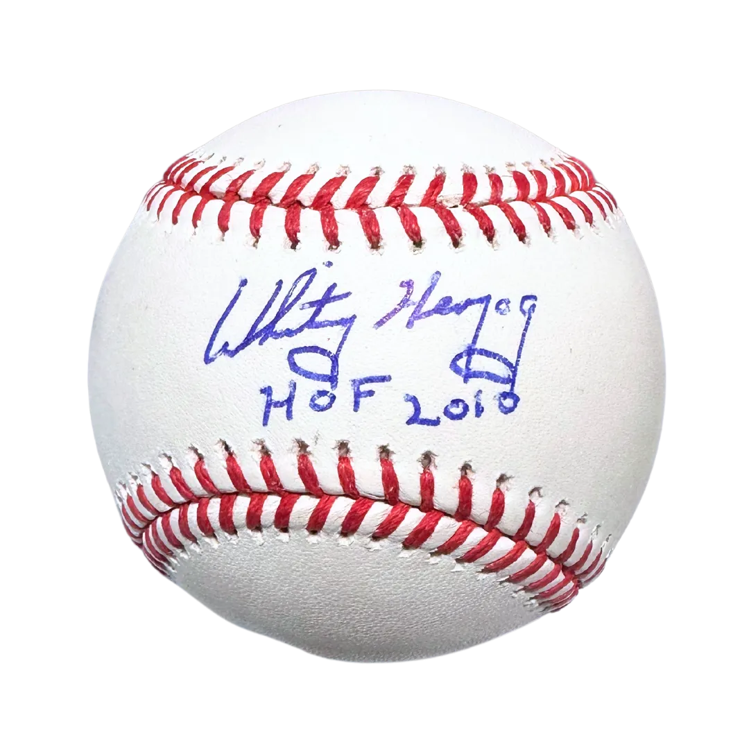 Whitey Herzog St Louis Cardinals Autographed Baseball w/ "HOF 2010" Inscription - JSA COA