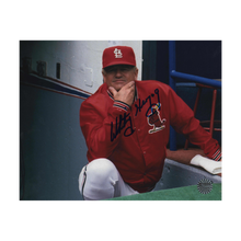 Whitey Herzog St Louis Cardinals Autographed Blue Sharpie Coaching Photo - Fan Cave COA