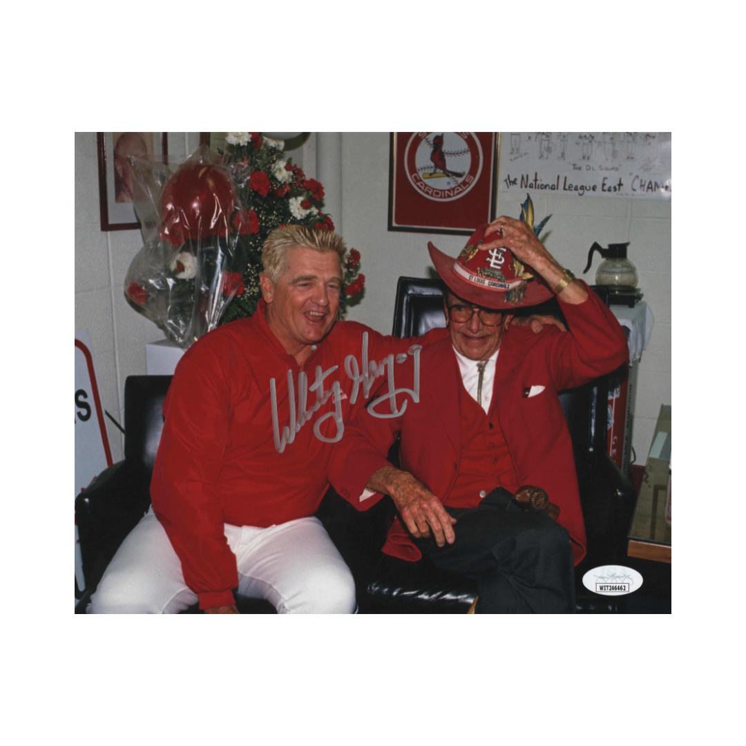 Whitey Herzog St Louis Cardinals Autographed Busch 8x10 Photo - JSA COA