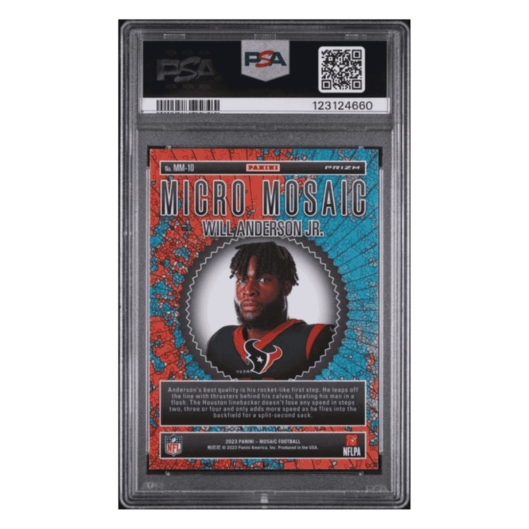 Will Anderson Jr PSA 10 2023 Panini Micro Mosaic Rookie RC Case Hit Card #MM10