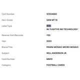 Will Anderson Jr PSA 10 2023 Panini Micro Mosaic Rookie RC Case Hit Card #MM10