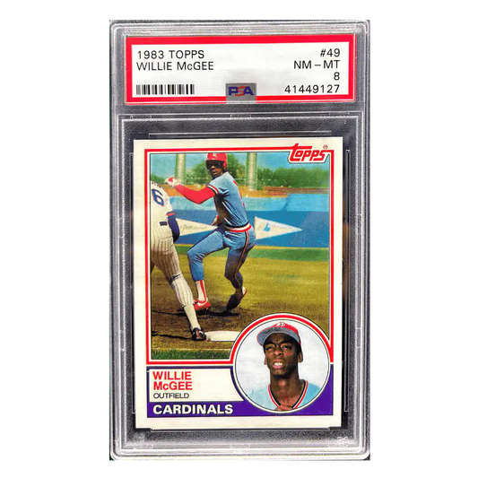 Willie McGee PSA 8 1983 Topps Card #49