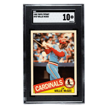 Willie McGee SGC 10 1985 Topps Tiffany POP 1 Card #757