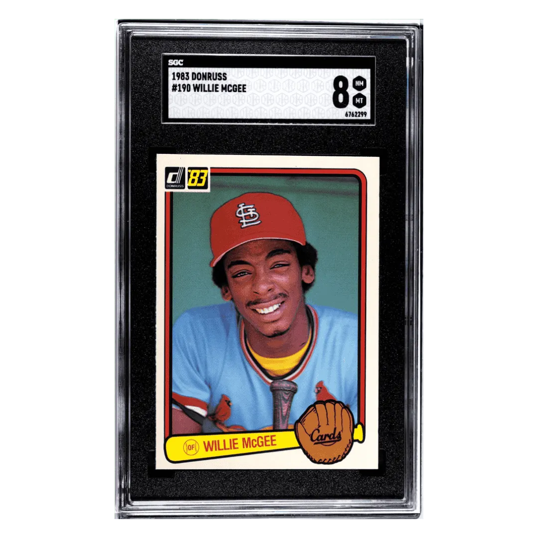 Willie McGee SGC 8 1983 Donruss Card #190