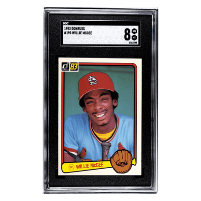 Willie McGee SGC 8 1983 Donruss Card #190
