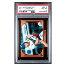 Wyatt Langford PSA 10 2024 Topps Bowman Best 1955 Bowman Anime SSP Card #BA19